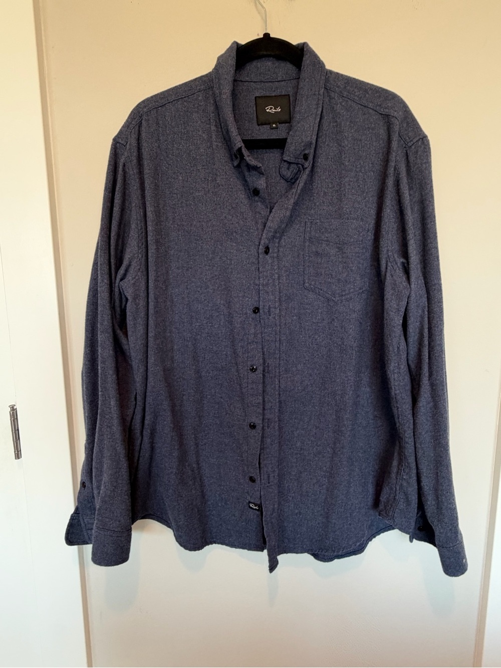 Rails Flannel Men's Button-Down Shirt - Blue Heather